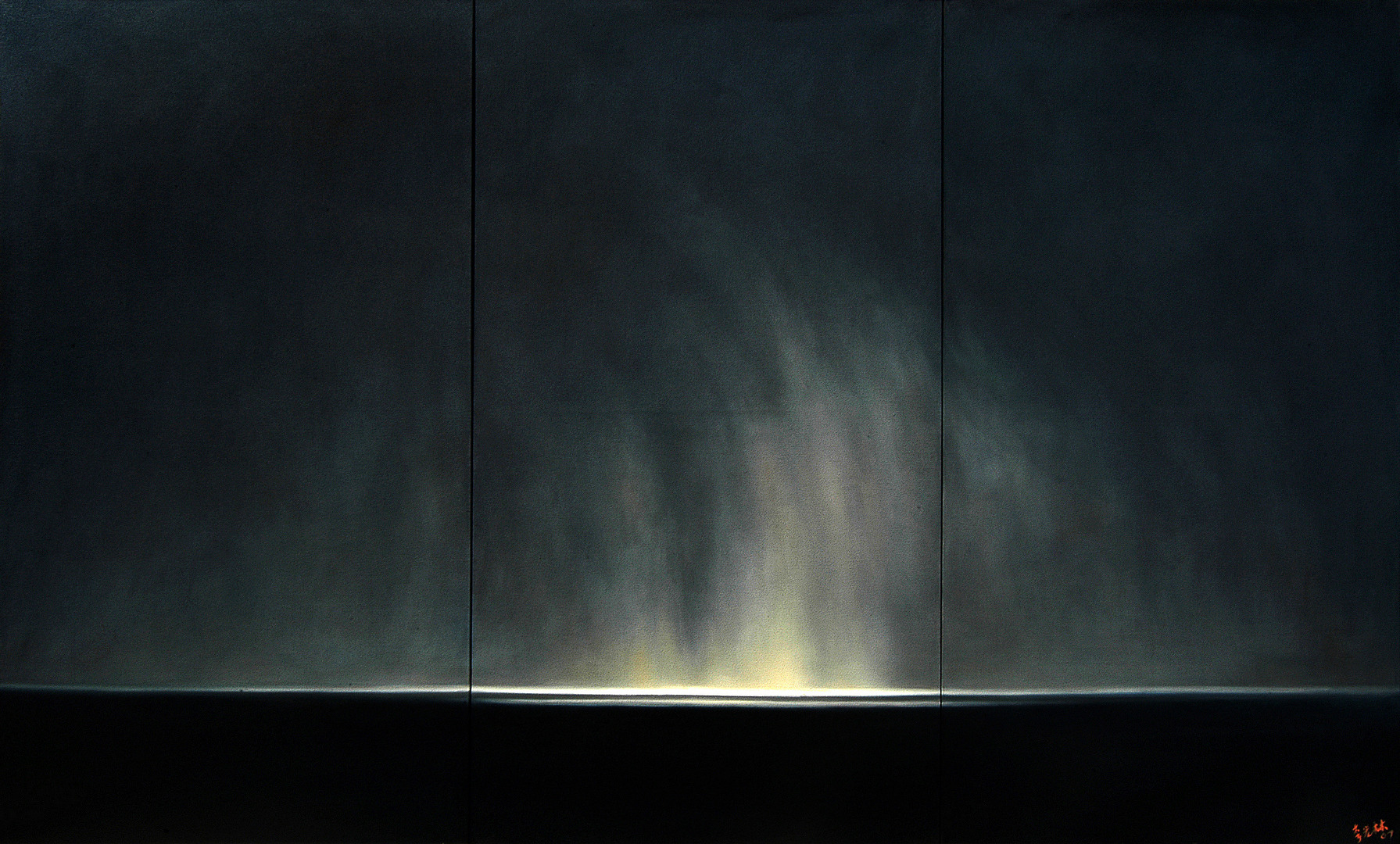 《圣湖之光系列·1》180×300cm 风景 布面油画 2008-2009年